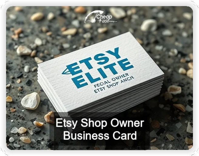 Etsy Shop Owner business card design sample