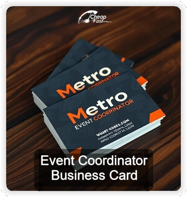 Event Coordinator business card design sample