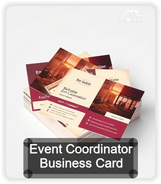 Event Coordinator business card design sample