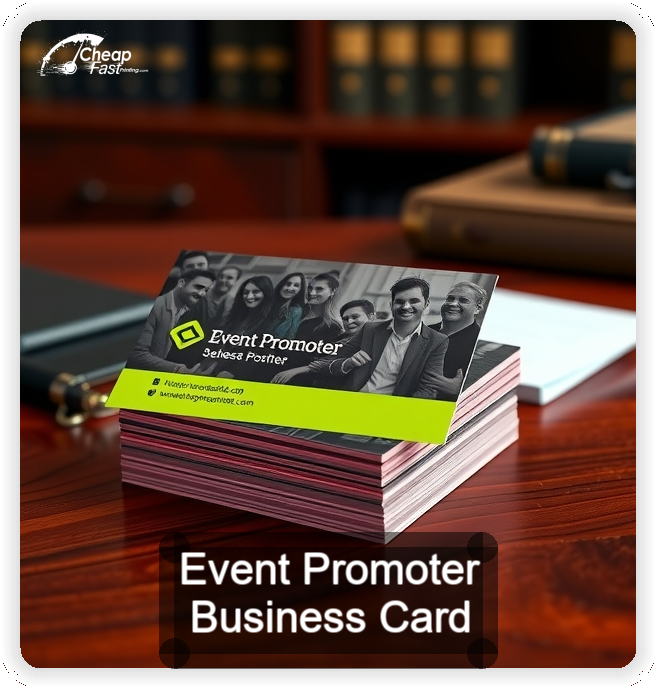 Event Promoter business card design sample