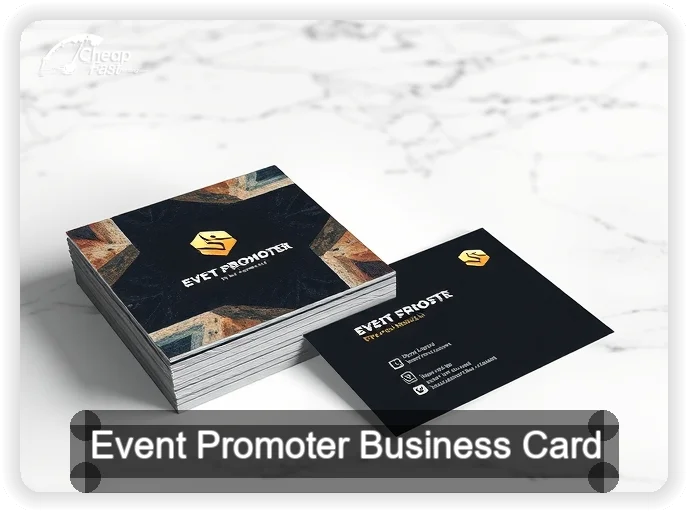 Event Promoter business card design sample