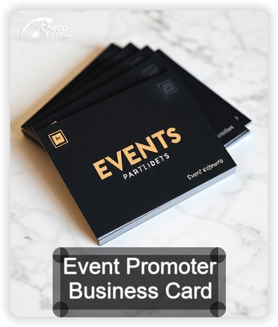 Event Promoter business card design sample