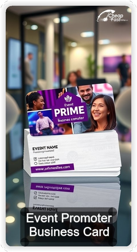 Event Promoter business card design sample