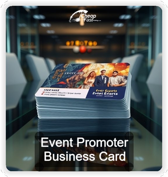 Event Promoter business card design sample