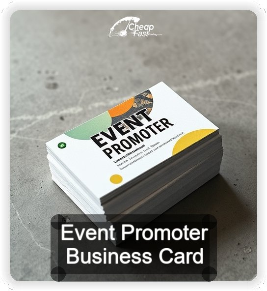 Event Promoter business card design sample