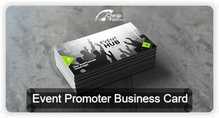 Event Promoter business card design sample