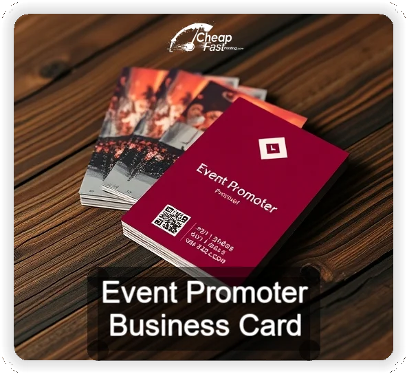 Event Promoter business card design sample