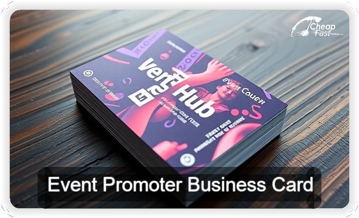 Event Promoter business card design sample