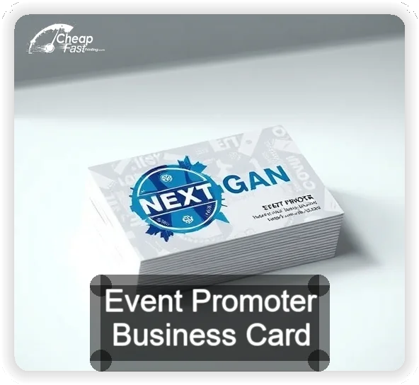 Event Promoter business card design sample