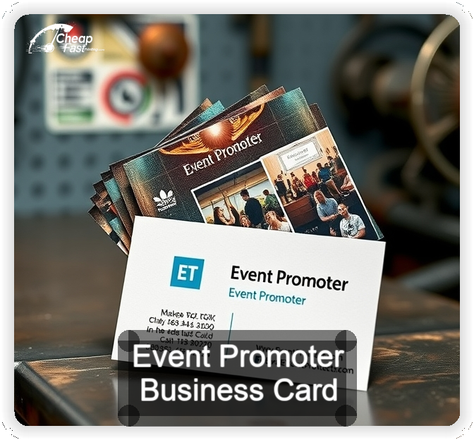 Event Promoter business card design sample