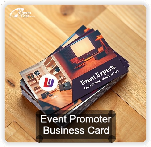 Event Promoter business card design sample