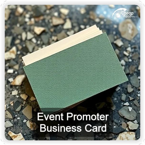 Event Promoter business card design sample