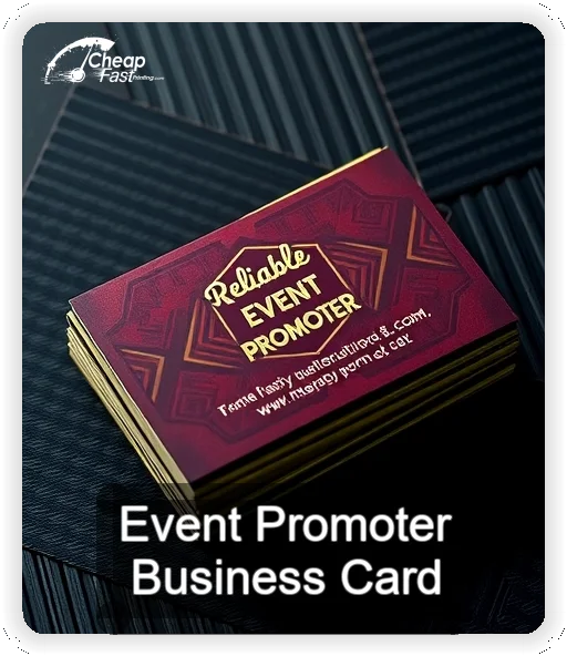 Event Promoter business card design sample