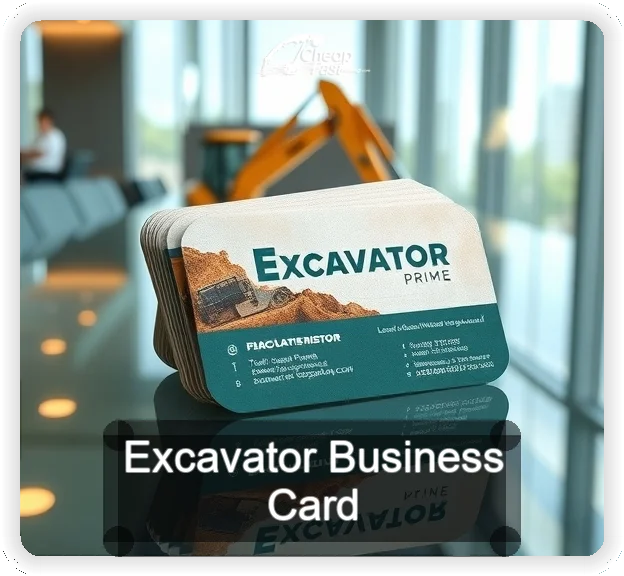 Excavator business card design sample