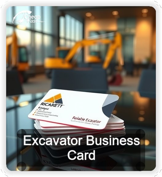 Excavator business card design sample