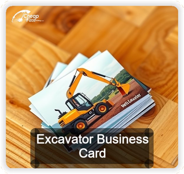 Excavator business card design sample
