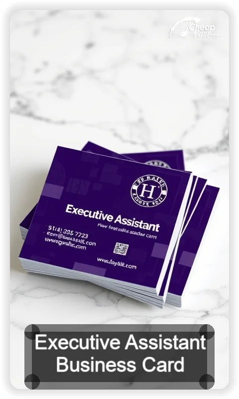 Executive Assistant business card design sample