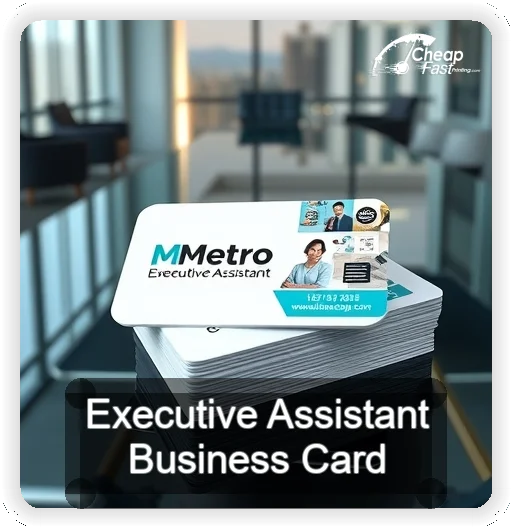 Executive Assistant business card design sample