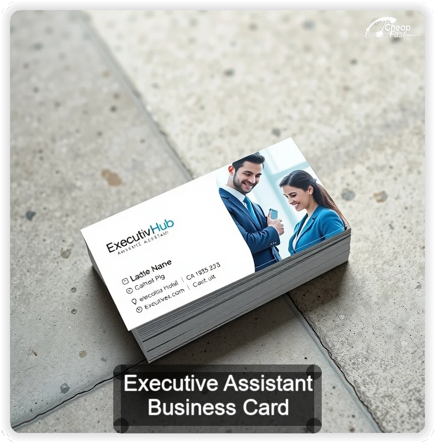 Executive Assistant business card design sample