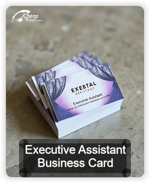 Executive Assistant business card design sample