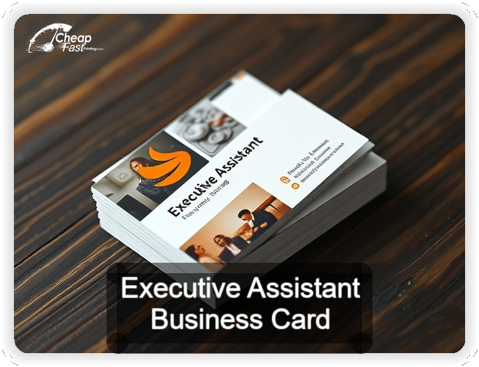 Executive Assistant business card design sample