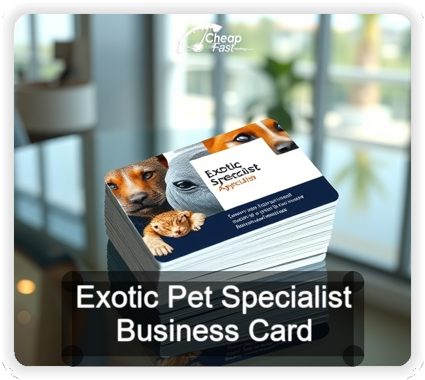 Exotic Pet Specialist business card design sample