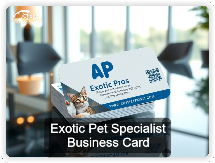 Exotic Pet Specialist business card design sample