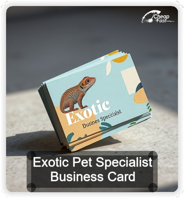 Exotic Pet Specialist business card design sample