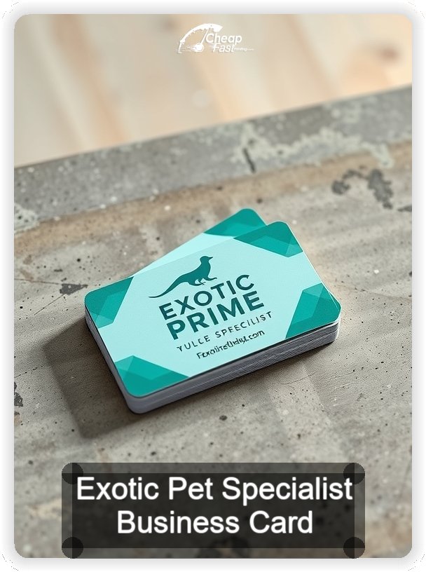 Exotic Pet Specialist business card design sample