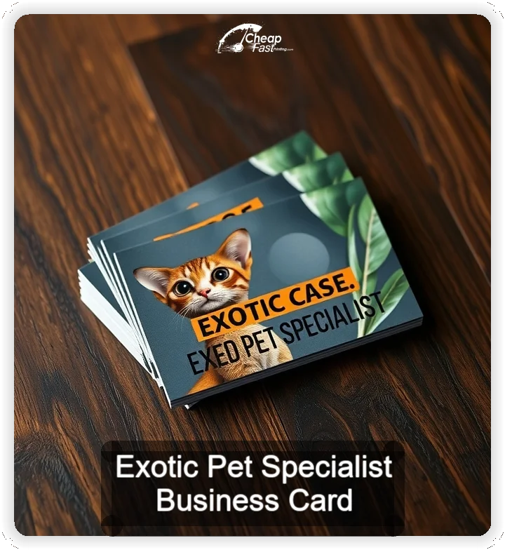 Exotic Pet Specialist business card design sample