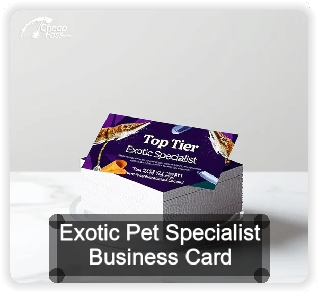 Exotic Pet Specialist business card design sample