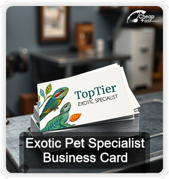 Exotic Pet Specialist business card design sample