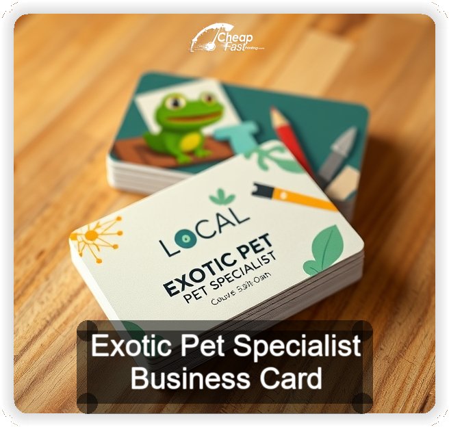 Exotic Pet Specialist business card design sample