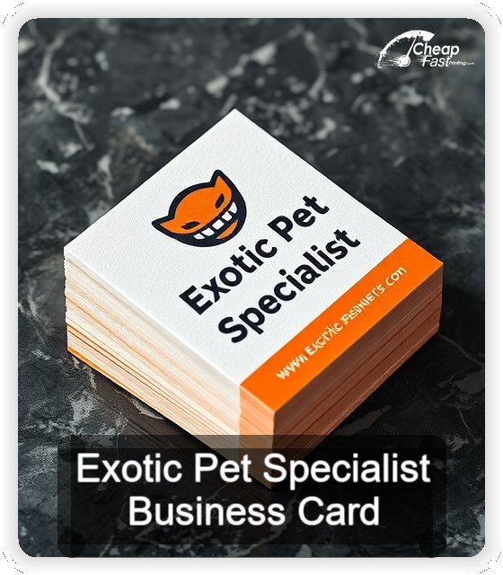 Exotic Pet Specialist business card design sample