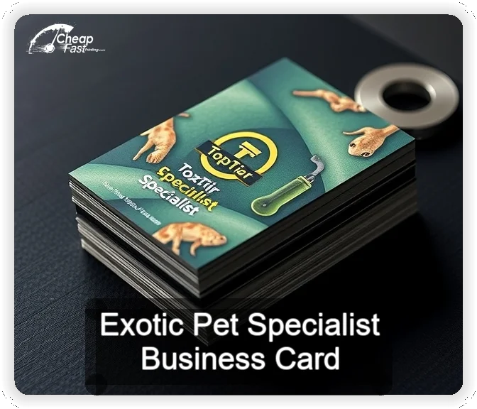 Exotic Pet Specialist business card design sample