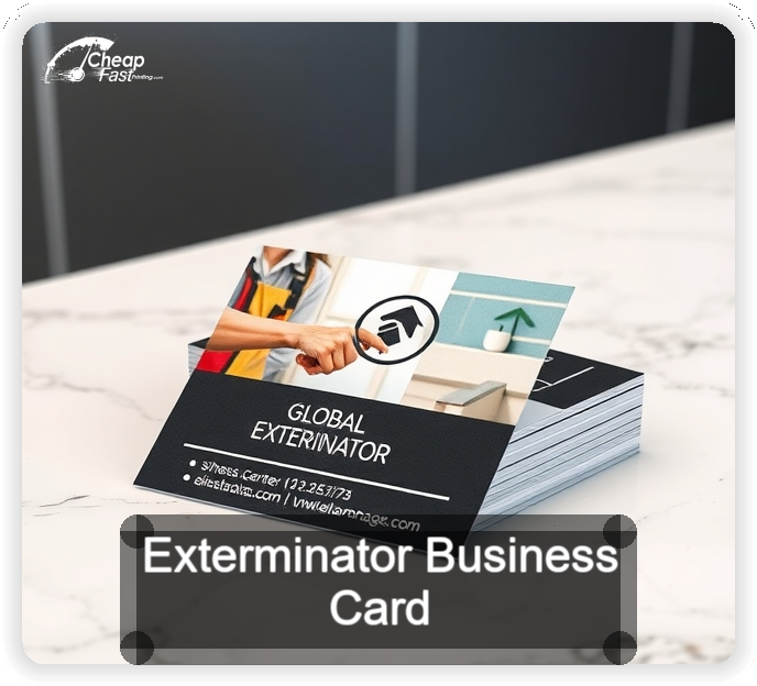 Exterminator business card design sample