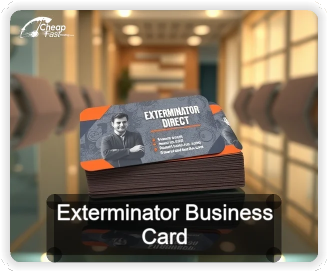Exterminator business card design sample