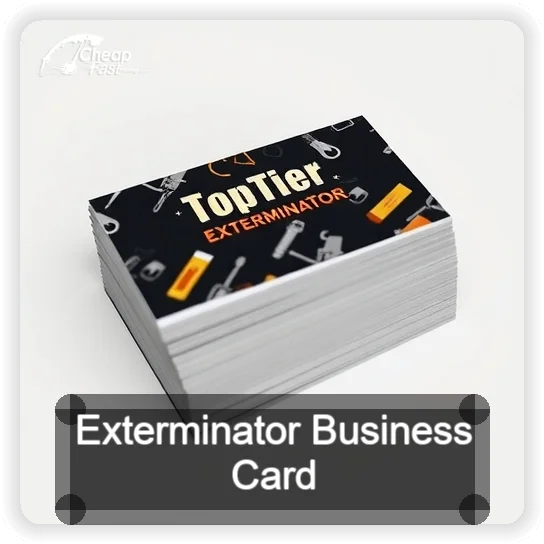 Exterminator business card design sample