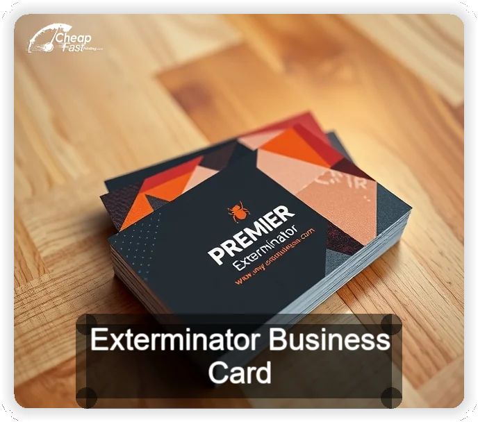 Exterminator business card design sample