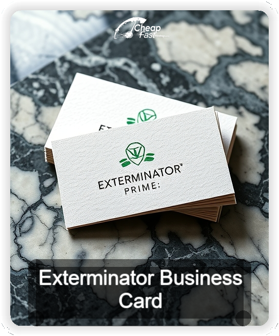 Exterminator business card design sample