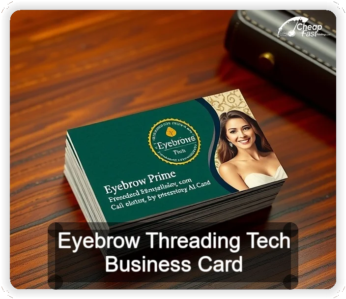 Eyebrow Threading Tech business card design sample
