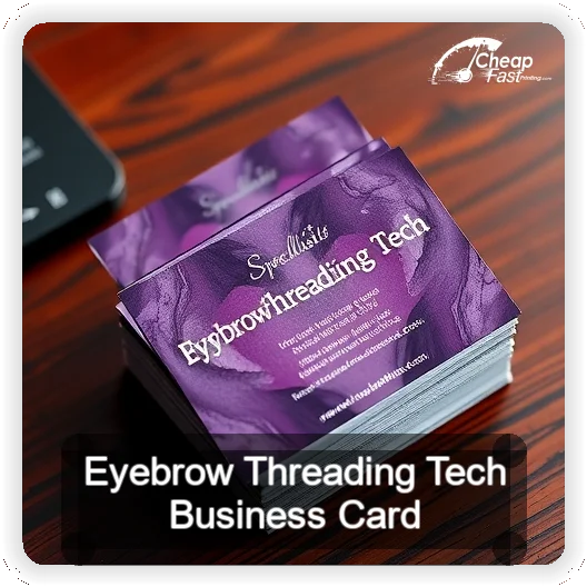 Eyebrow Threading Tech business card design sample