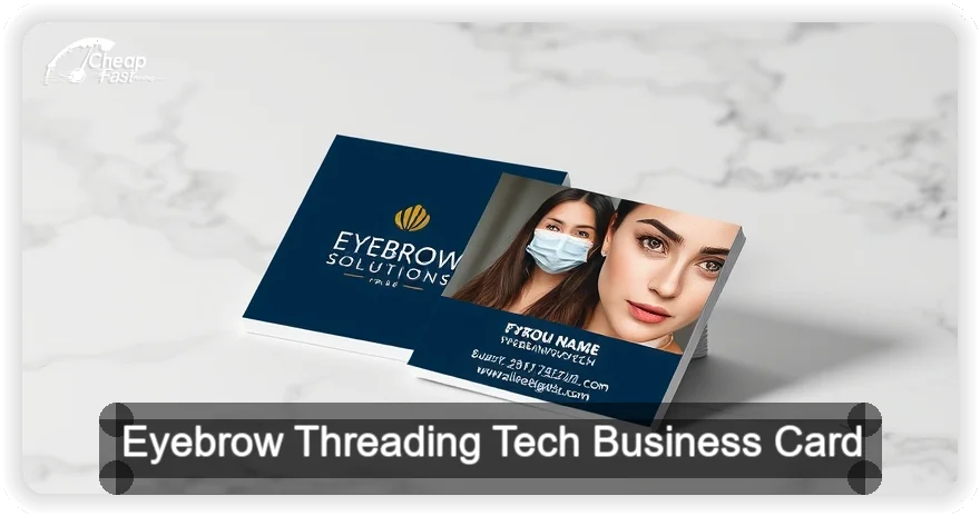 Eyebrow Threading Tech business card design sample