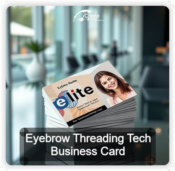 Eyebrow Threading Tech business card design sample