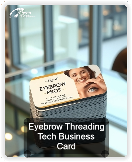 Eyebrow Threading Tech business card design sample