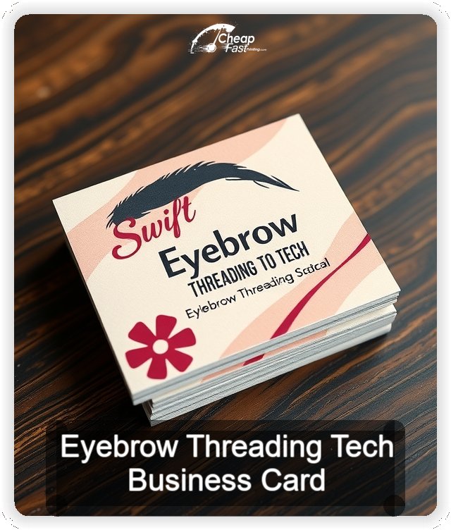 Eyebrow Threading Tech business card design sample