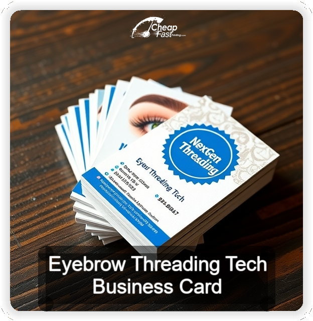 Eyebrow Threading Tech business card design sample