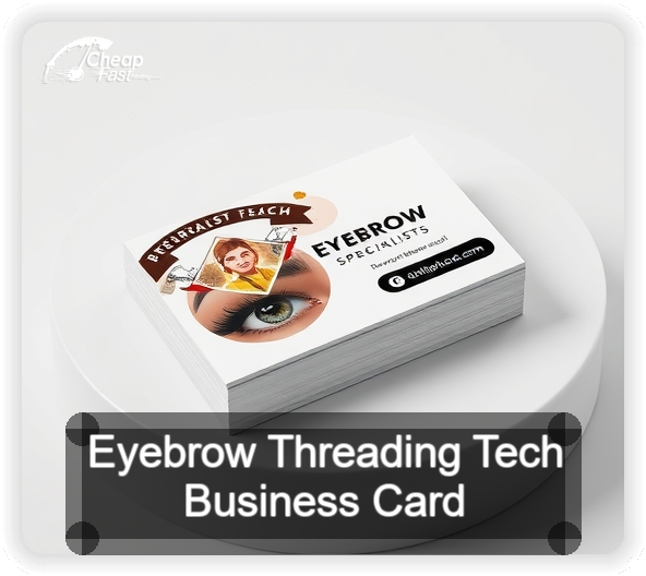 Eyebrow Threading Tech business card design sample