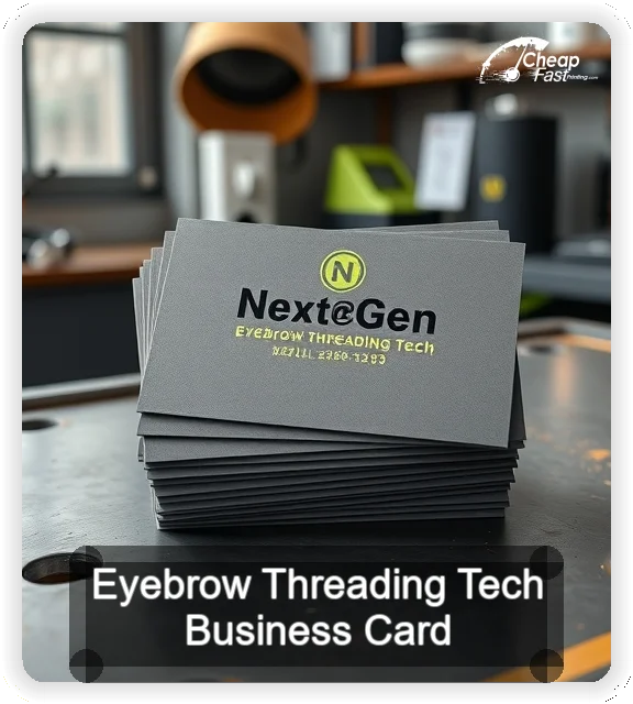 Eyebrow Threading Tech business card design sample