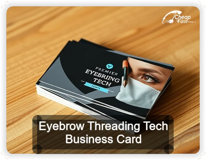 Eyebrow Threading Tech business card design sample